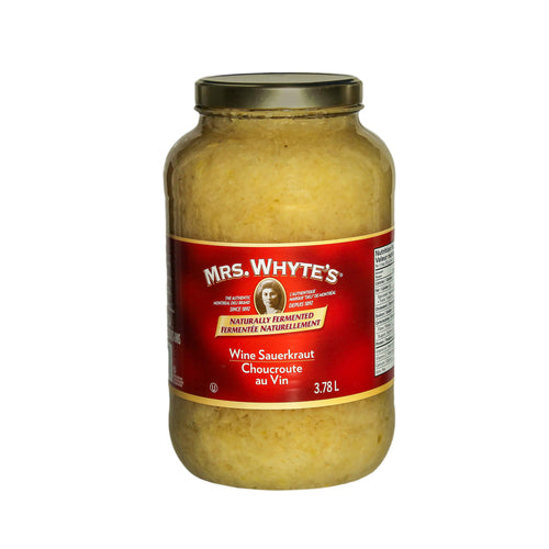 3.78 L of Mrs. Whyte's naturally fermented wine sauerkraut