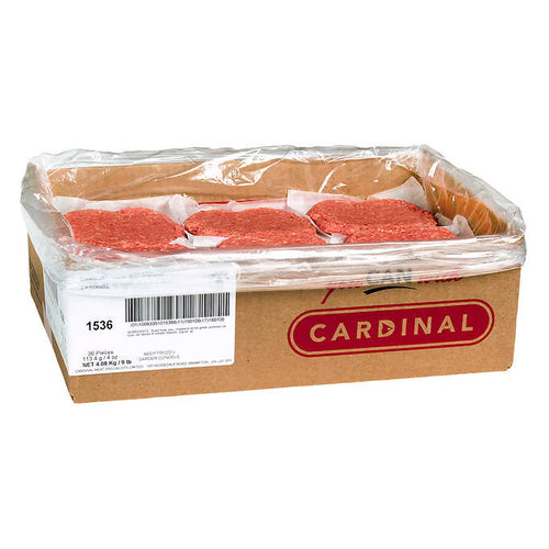 36 pieces of Cardinal halal beef patties